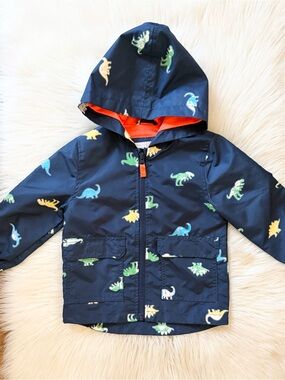 Carter's Navy Jacket with Bright Orange Lining